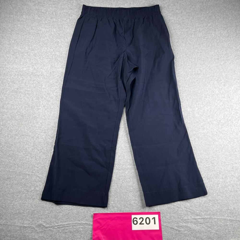 Ann Taylor Factory Lightweight Pants Navy Blue Womens Size Medium Casual Stretch